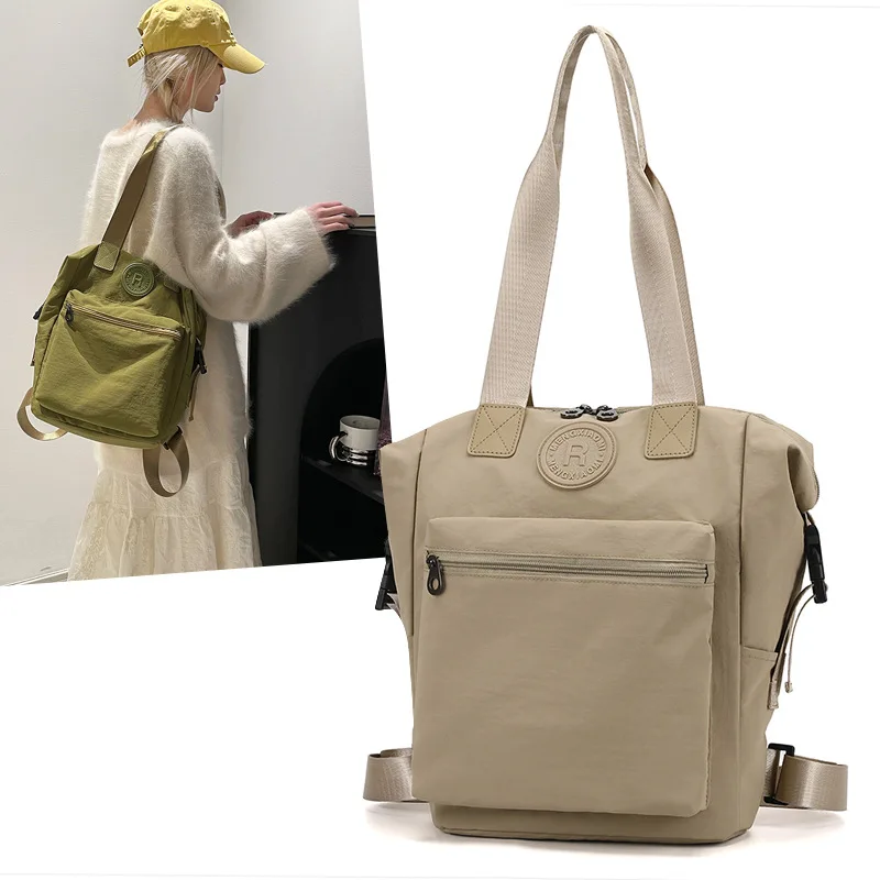 

Женская сумка через плечо 2025 года — легкая нейлоновая сумка через плечо с несколькими карманами, просторная повседневная сумка