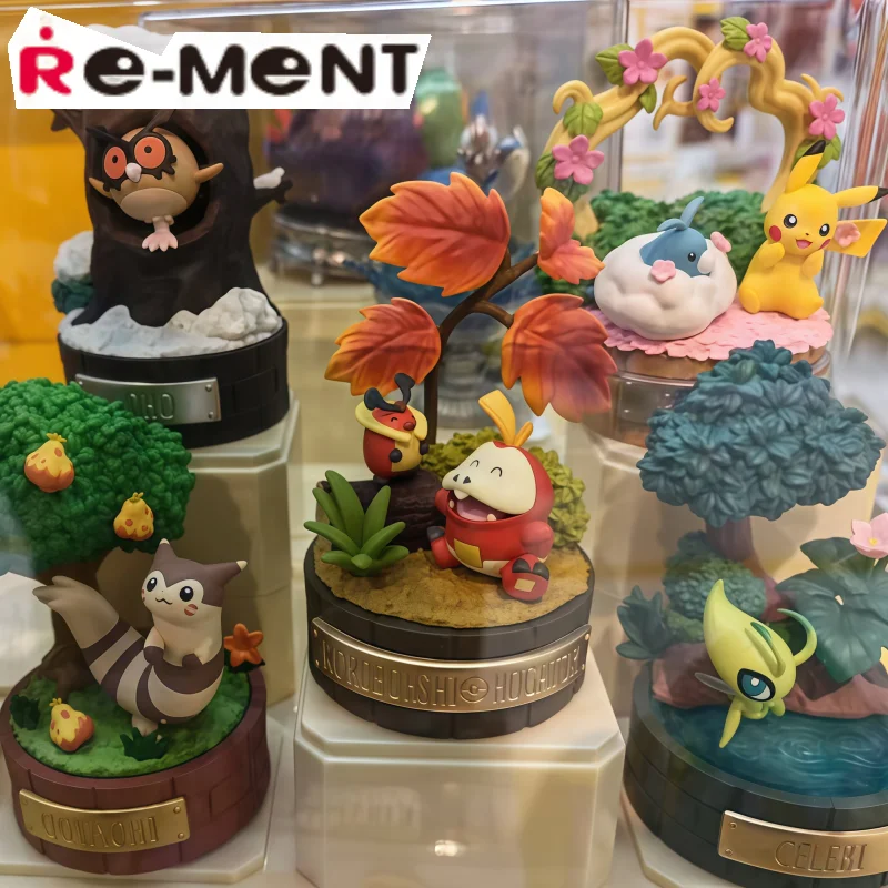 Original Re-Ment Pokemon A Little Tale Of The Forest2 Vileplume Pawmo Sentret Shroomish Pikachu Sprigatito Figuren Geschenkspielzeug