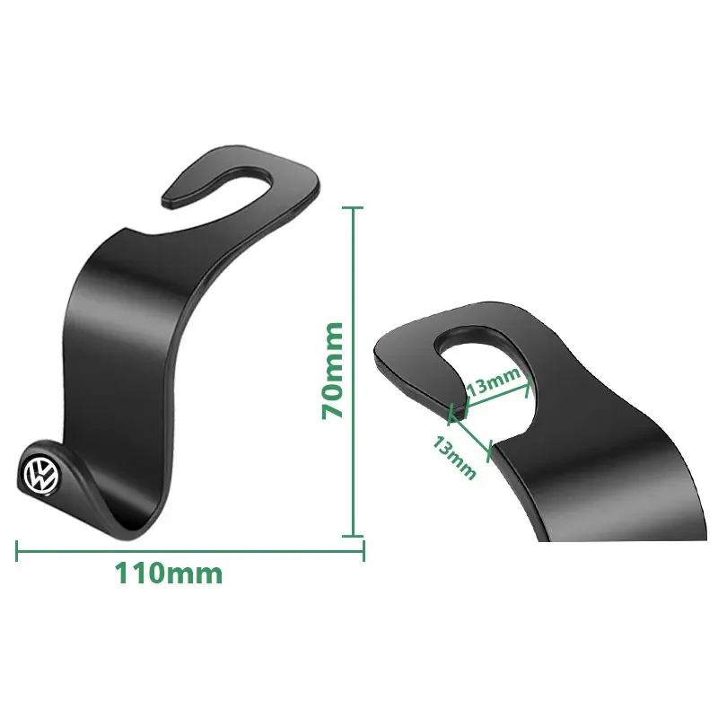 1/2pcs Car Seat Headrest Hook Mobile Phone Holder Accessories For Volkswagen Scirocco POLO Tiguan Passat B5 B6 B7 Golf EOS Jetta