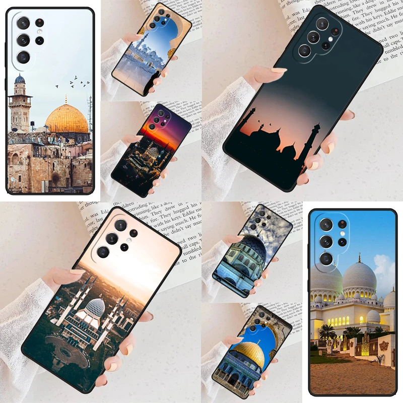 Muslim Mosque Building Colourful Style Phone Case For Samsung Galaxy S24 S23 S22 S21 Ultra S10 Note 10 Pro S20 Plus FE S9 Cover