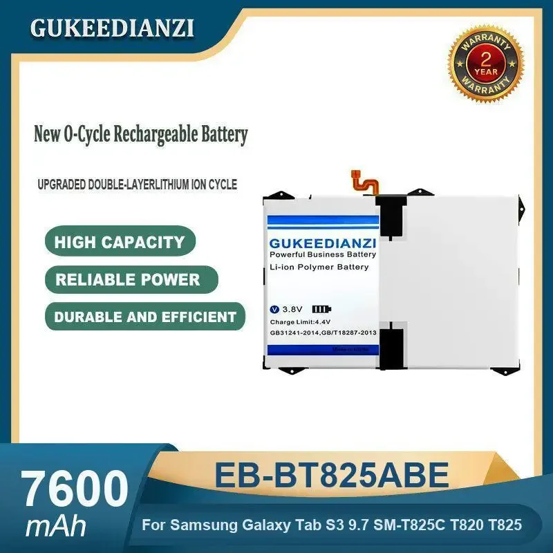 

High Capacity 7600mAh EB-BT825ABE Tablet Battery For Samsung Galaxy Tab S3 9.7 SM-T825C T820 T825