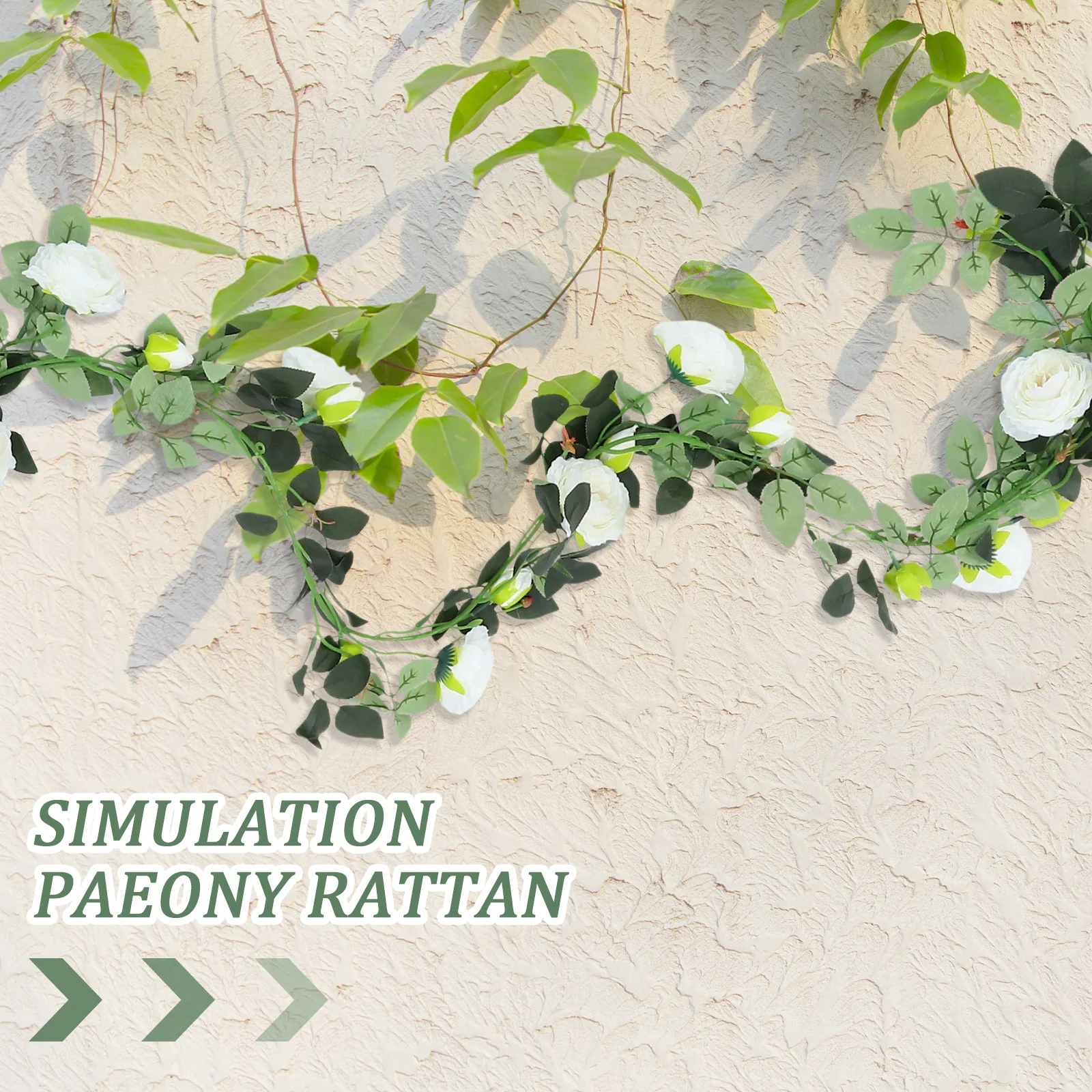 

1pc Peony Vine Adornment Ornament Wall Hanging Decorative Flower For Party Wedding Home Shop Bar Decoration Simulation