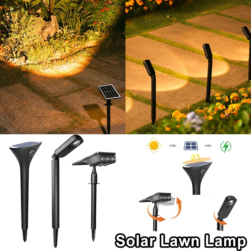 

Светодиодная лампа на солнечной энергии, энергетический светильник, водонепроницаемые уличные садовые фонари, уличная солнечная панель, лампа для газона, двора, двора, освещения