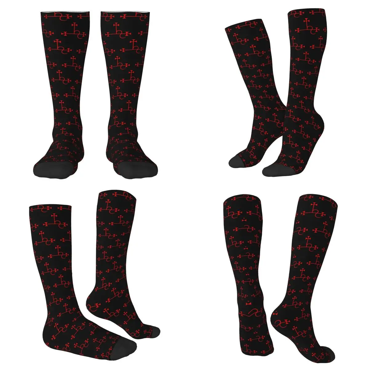 

All Seasons Lilith Goetia Style Sigil - Uncircled Socks Harajuku Sport Middle Tube Socks Soft Fashion Stockings for Men Women