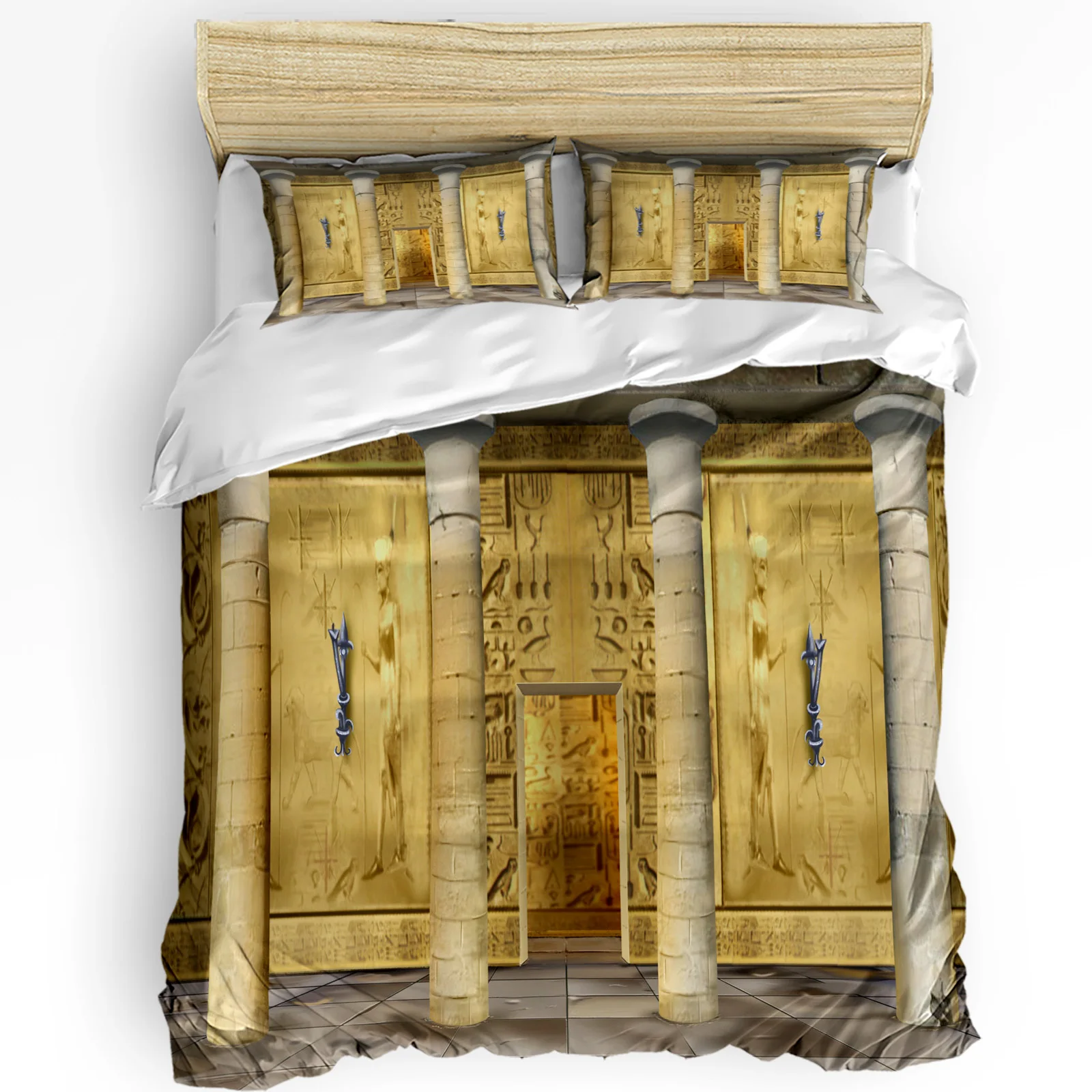 

3pcs Bedding Set Cleopatra Egyptian Queen Culture Home Textile Duvet Cover Pillow Case Boy Kid Teen Girl Bedding Covers Set