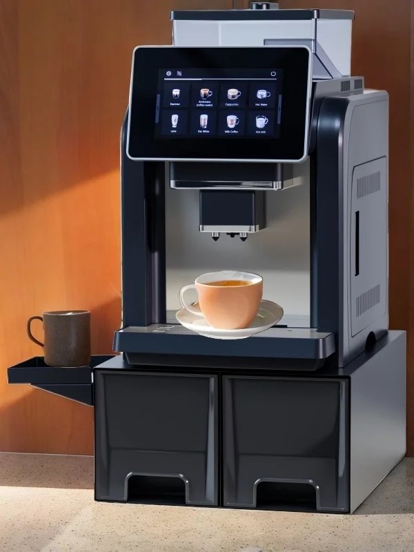Macchina per caffè espresso commerciale completamente automatica in acciaio inossidabile con controllo touch intelligente per uso domestico