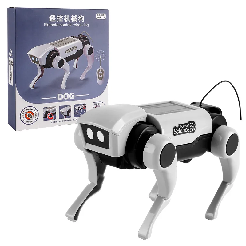 Children's remote-controlled mechanical dog toy DIY assembly model remote-controlled mechanical cat walking cartoon dog