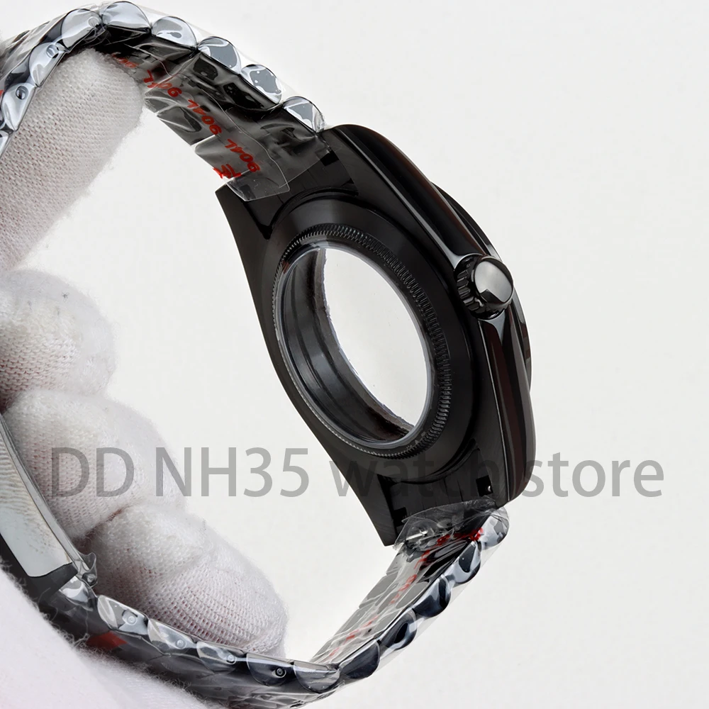 36/39mm Black PVD NH35 Case and Bracelet for Datejust Mod NH35 NH36 movement 28.5mm Dial Jubilee/Oyster Strap Stainless steel