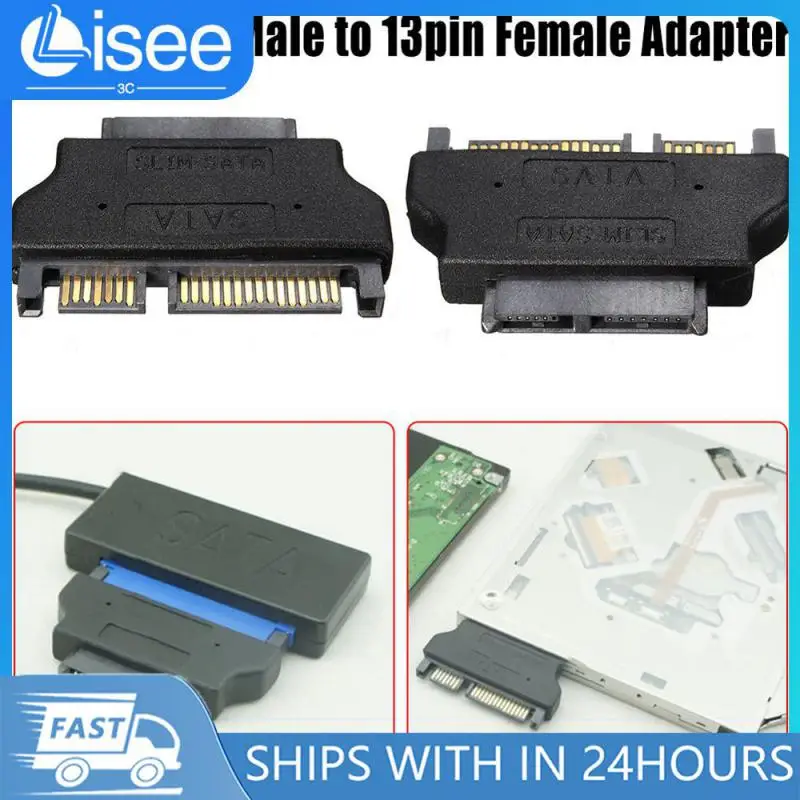 Slimline SATA Adapter Serial ATA 7+15 22pin Male to Slim 7+6 13pin Female Adapter