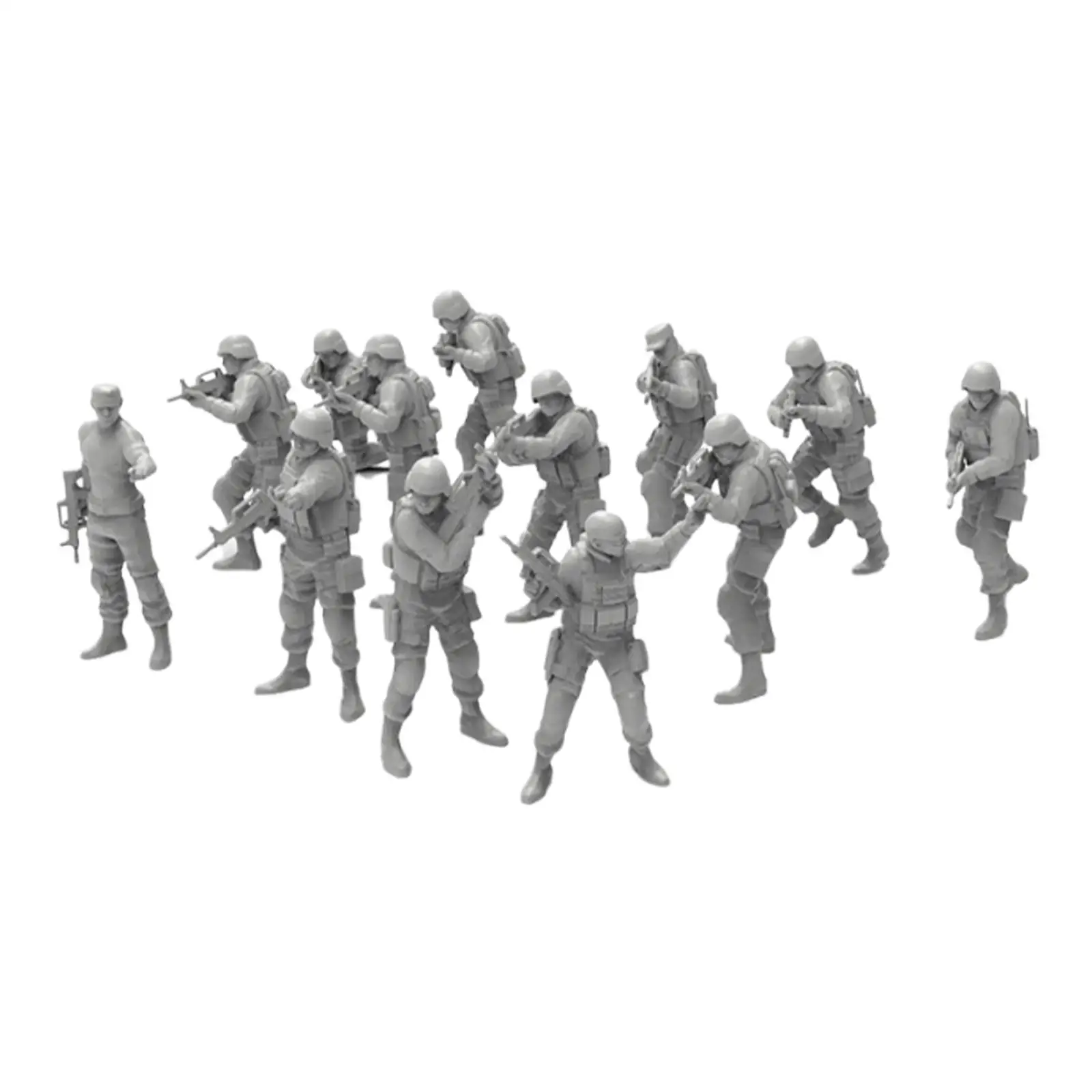 

13Pcs 1/72 Scale People Figures Resin Crafts Action Figures for Photography