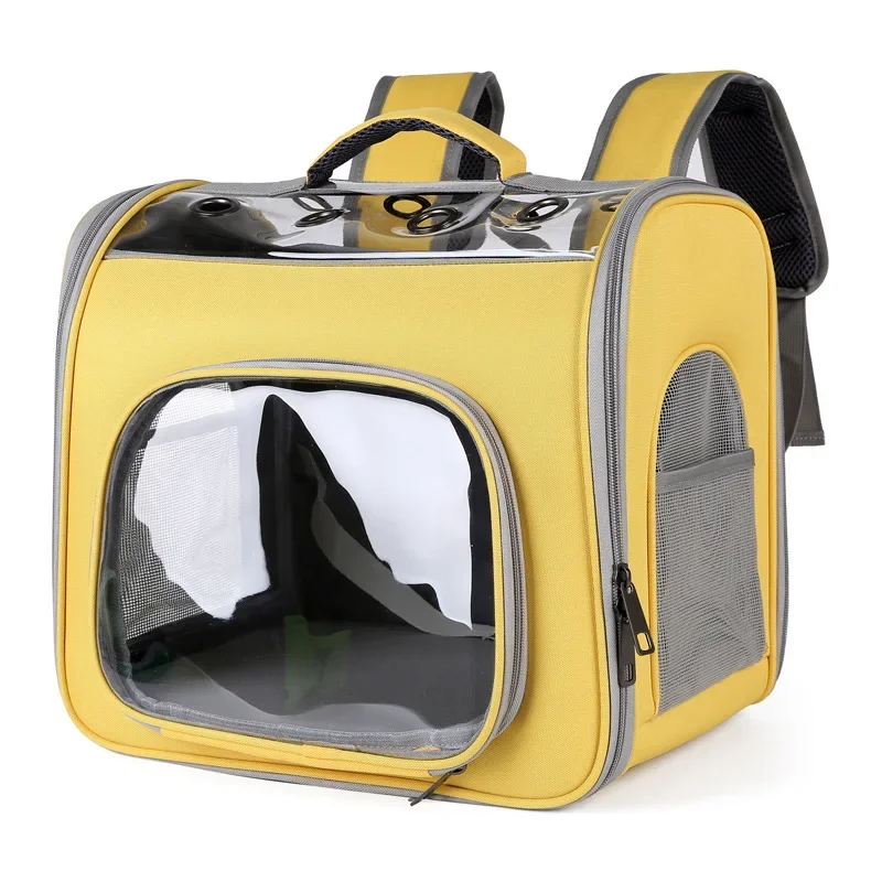 Imagem -03 - Respirável Pet Transportadora Mochila Cápsula Transparente Grande Capacidade Cachorro Gatinho Pássaro Viagem