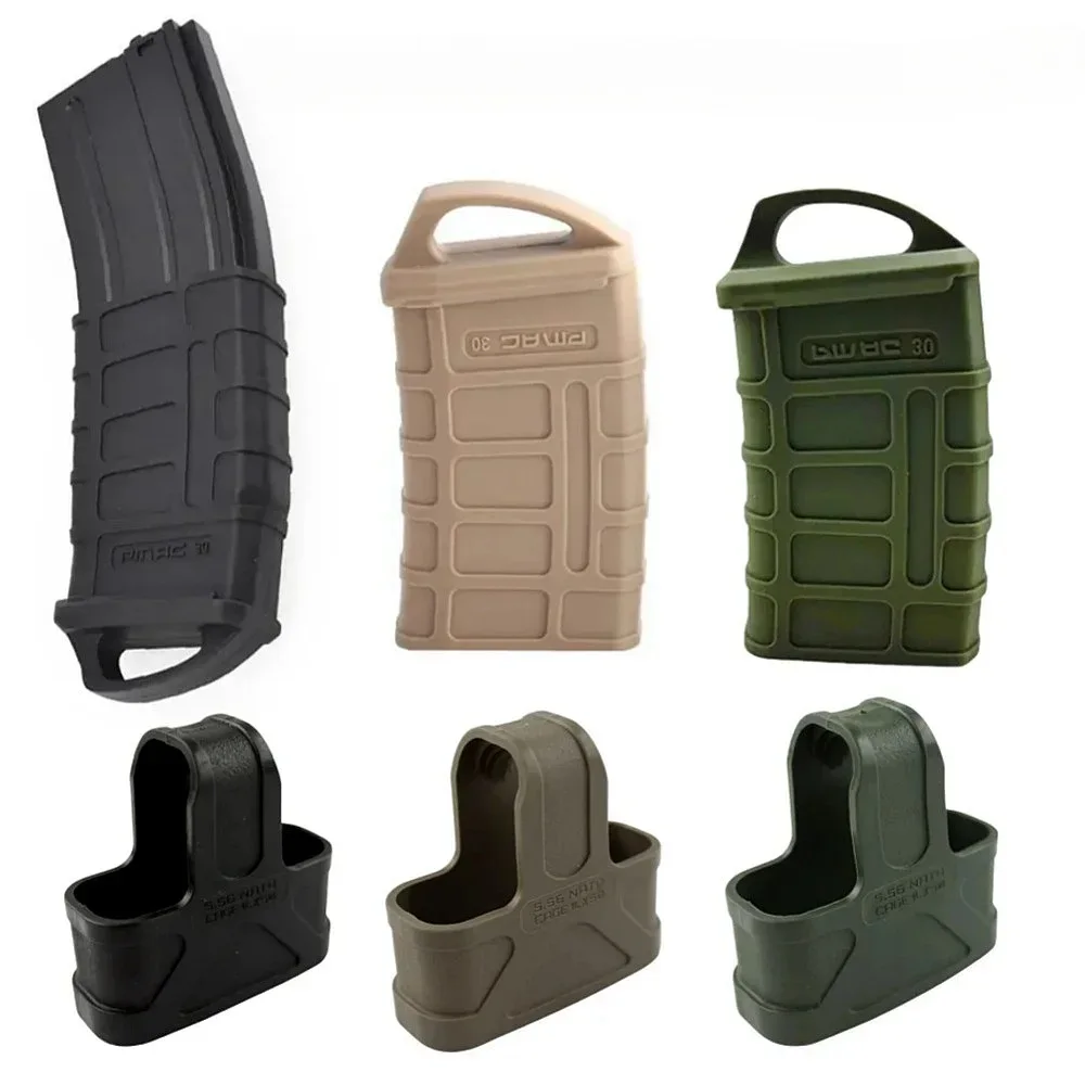 

M4/M16 Fast Magazine Rubber Holster 5.56 Mag Pouches Bag Sleeve Rubber Slip Cover Gun Airsoft Cartridge Hunting Accessories