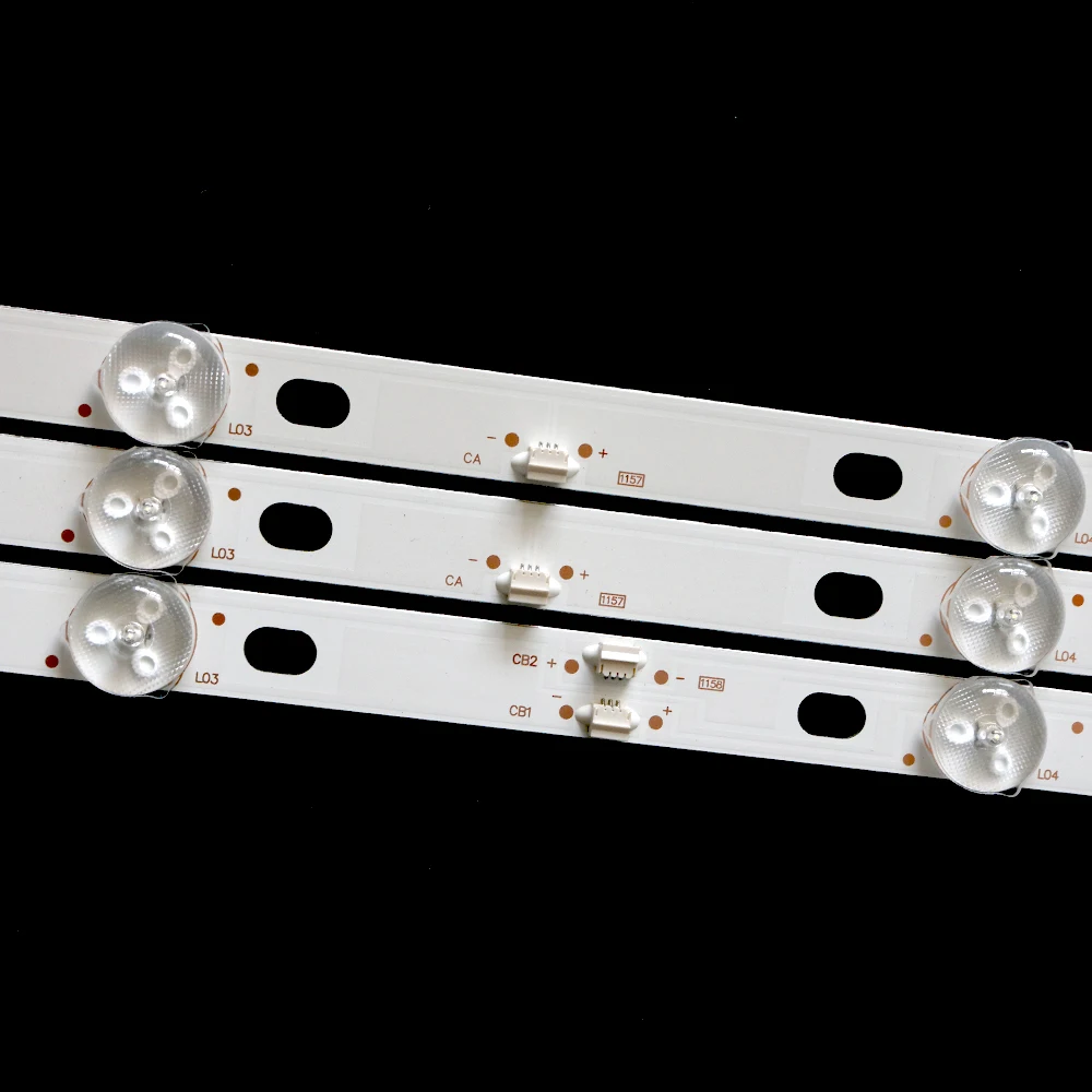 3Pcs Led Backlight Strip Voor JS-D-JP43DM-A81EC B82EC Bbk 43LEM-1043 43LEM-5043/FTS2C 43LEX-5058/FT2C 8LED(6V)