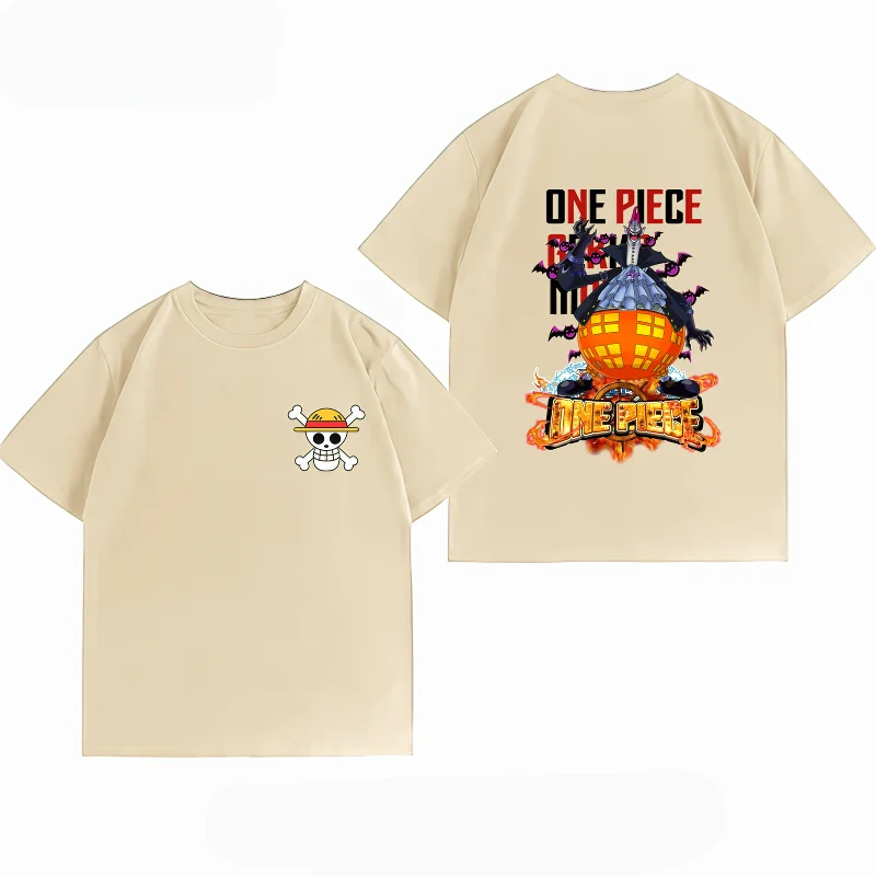 Men's Clothing New 100% Cotton Breathable Summer T-Shirt Bandai One Piece Gecko Moria Print Casual Streetwear Men's Tops