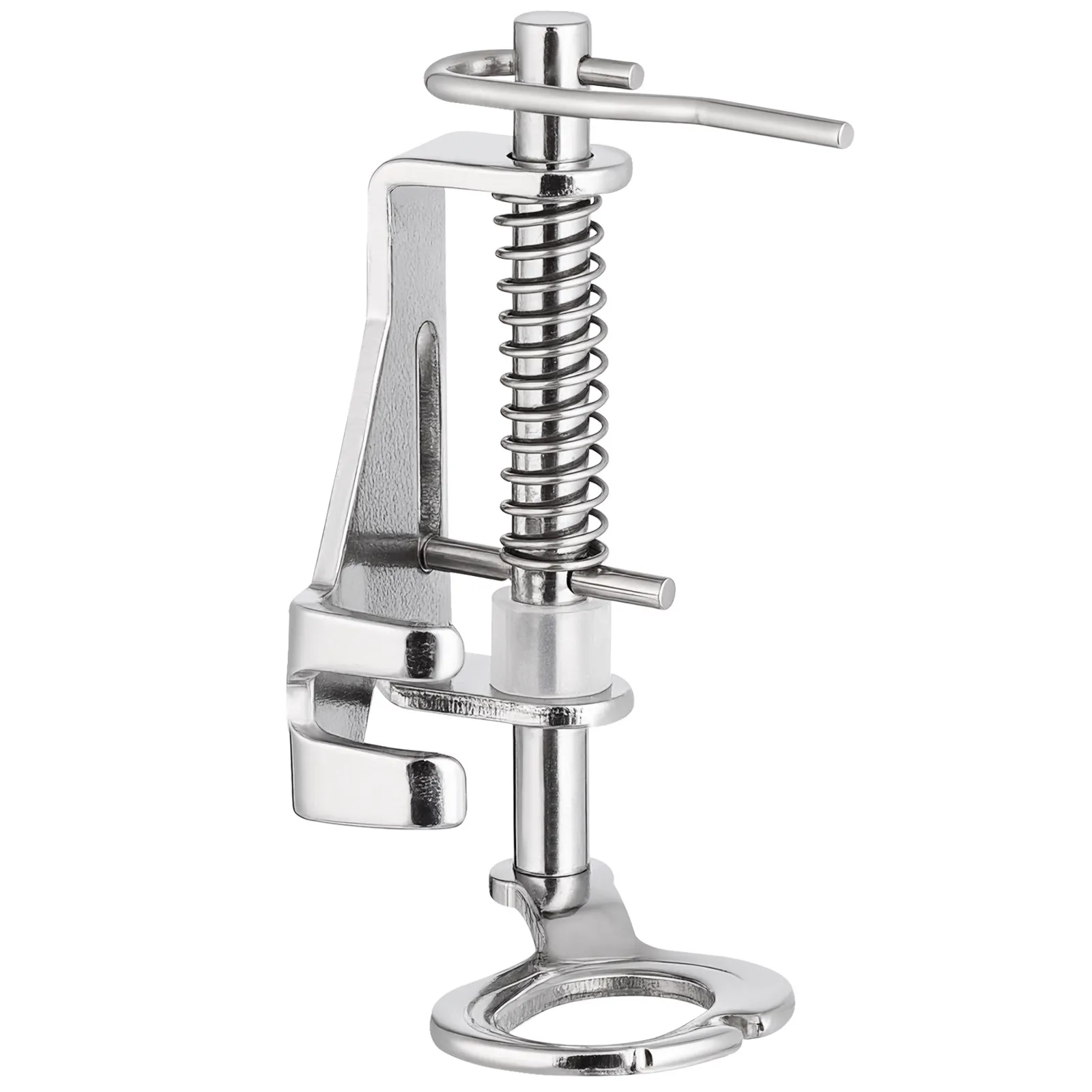 Silver Metal Free Motion Presser Foot Compatible with Singer Brother and All Low-Shank Domestic Sewing