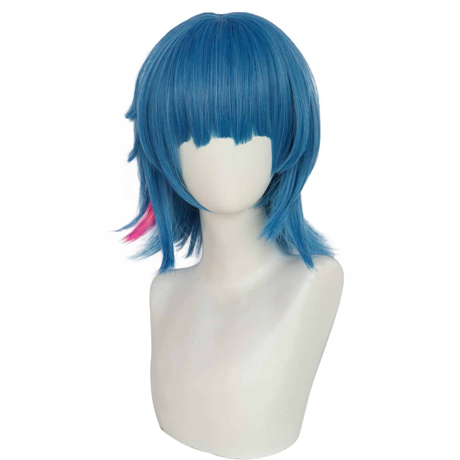 

Game Jinx Cosplay Wig Role Play Blue Short Hair Cosplay Wig for Halloween Carnival Party