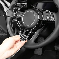 Rivestimento della copertura della decorazione del volante per Audi A3 decalcomanie del volante adesivo decorativo stile in fibra di carbonio a3 2021 accessori