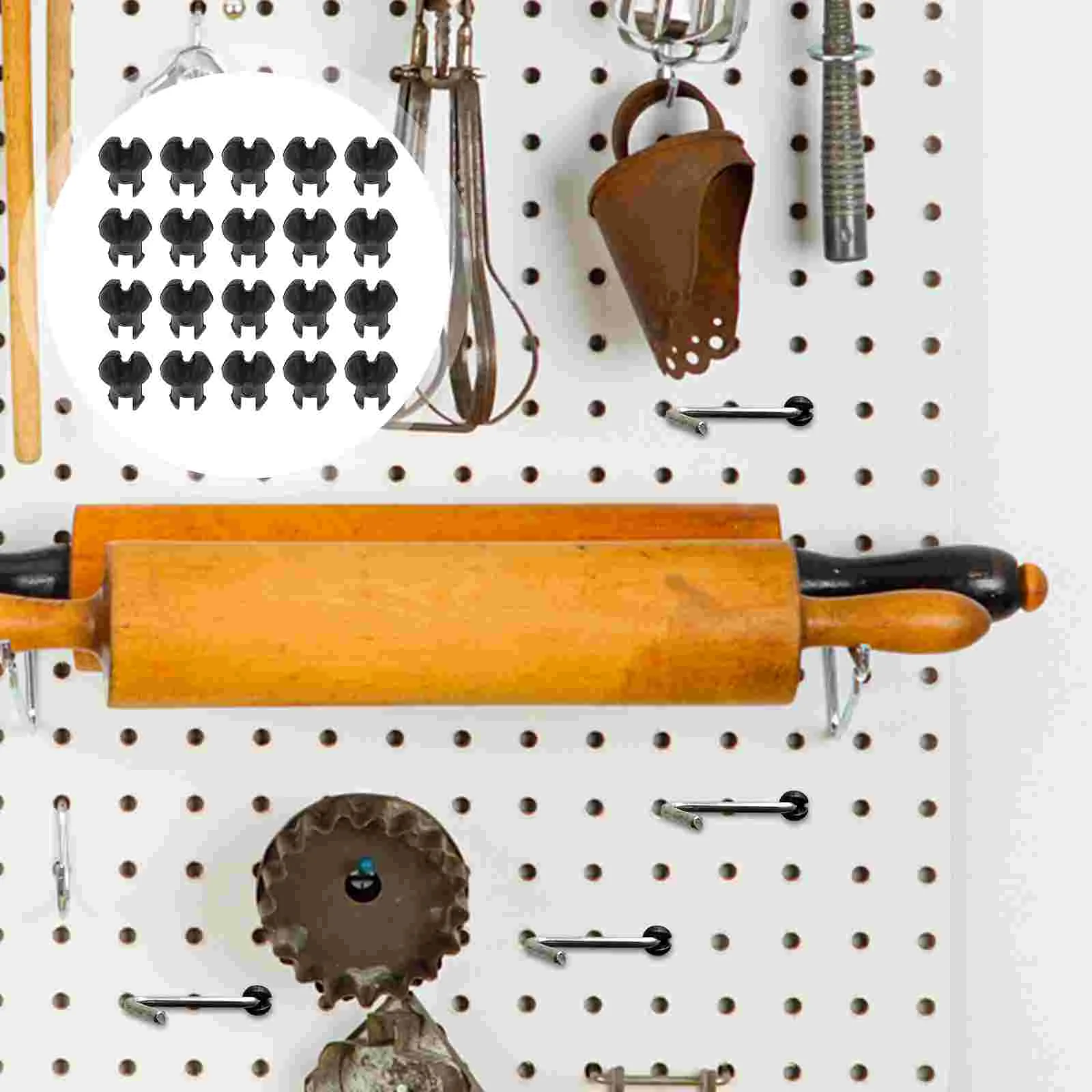 100 sztuk haczyk płytowy zamki tablica Peg Board Hook Hook zamki Pegboard łączniki tablica Peg Board Retainers