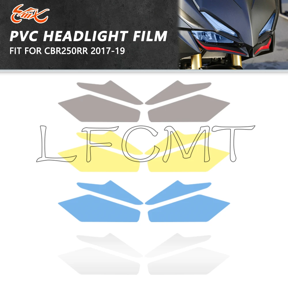 

PVC Transparent Motorcycle Headlight Film Fit for Honda CBR250RR CBR 250 RR 2017-2021 Anti Scratch Headlamp Protection Sticker