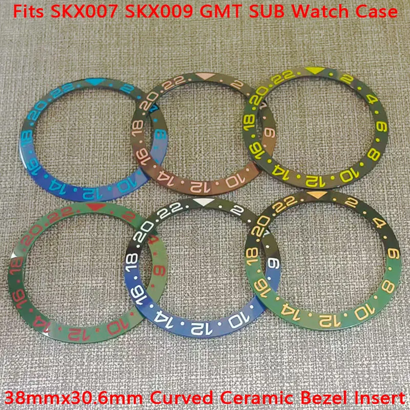 

SKX007 Watch Bezel Insert 38mmx30.6mm Ceramic Bezel Insert Fits for SKX007 SKX009 SRPD Case NH35 NH36 Movement Watch Insert Ring