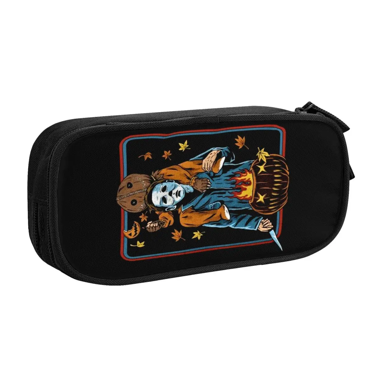 Custom Cute Halloween Horror Movie Michael Myers Pencil Case for Girl Boy Large Capacity Pencil Box School Accessories