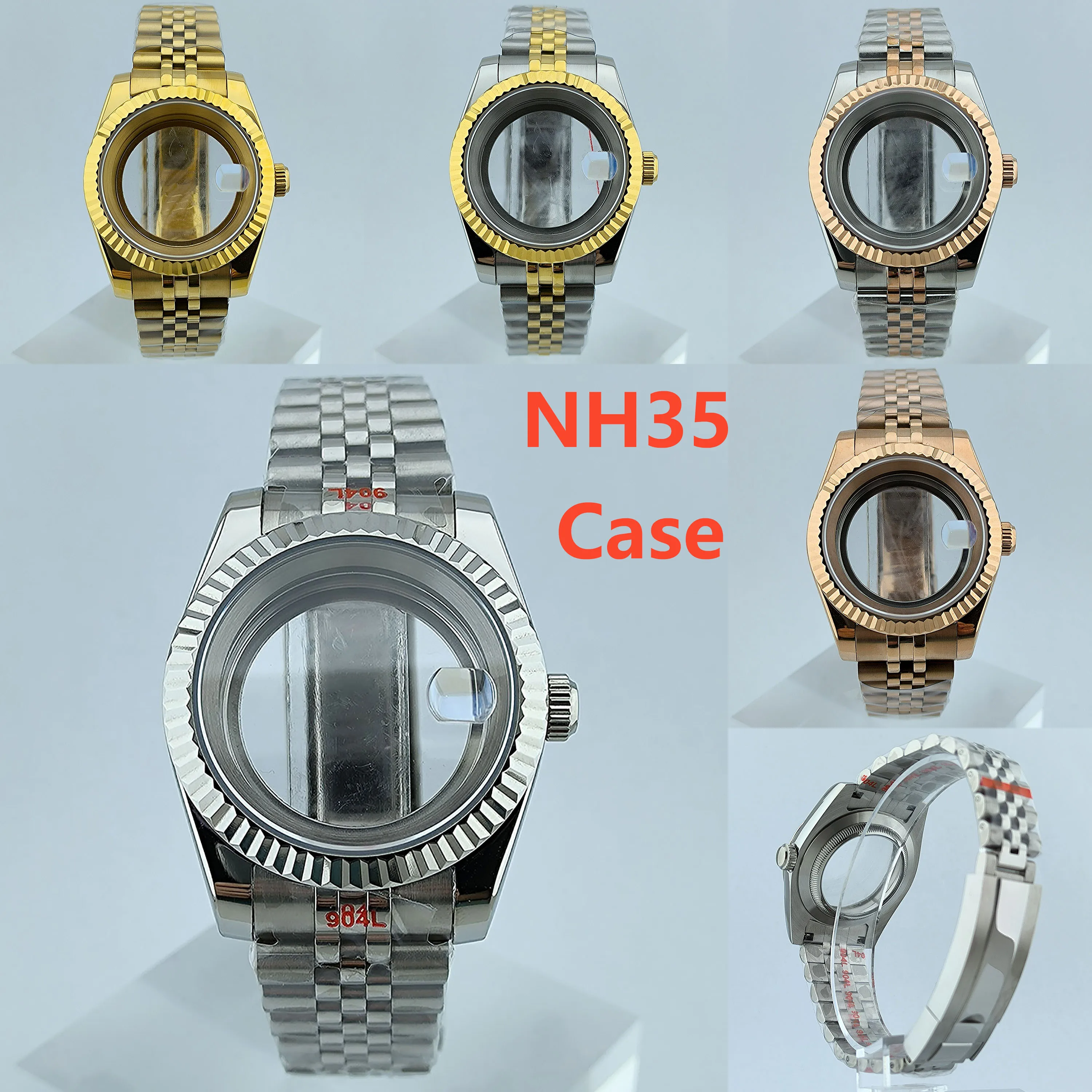 watch case N H35 case High quality automatic mechanical watch sapphire glass men watch for N H35/N H36 movement watch repairtool