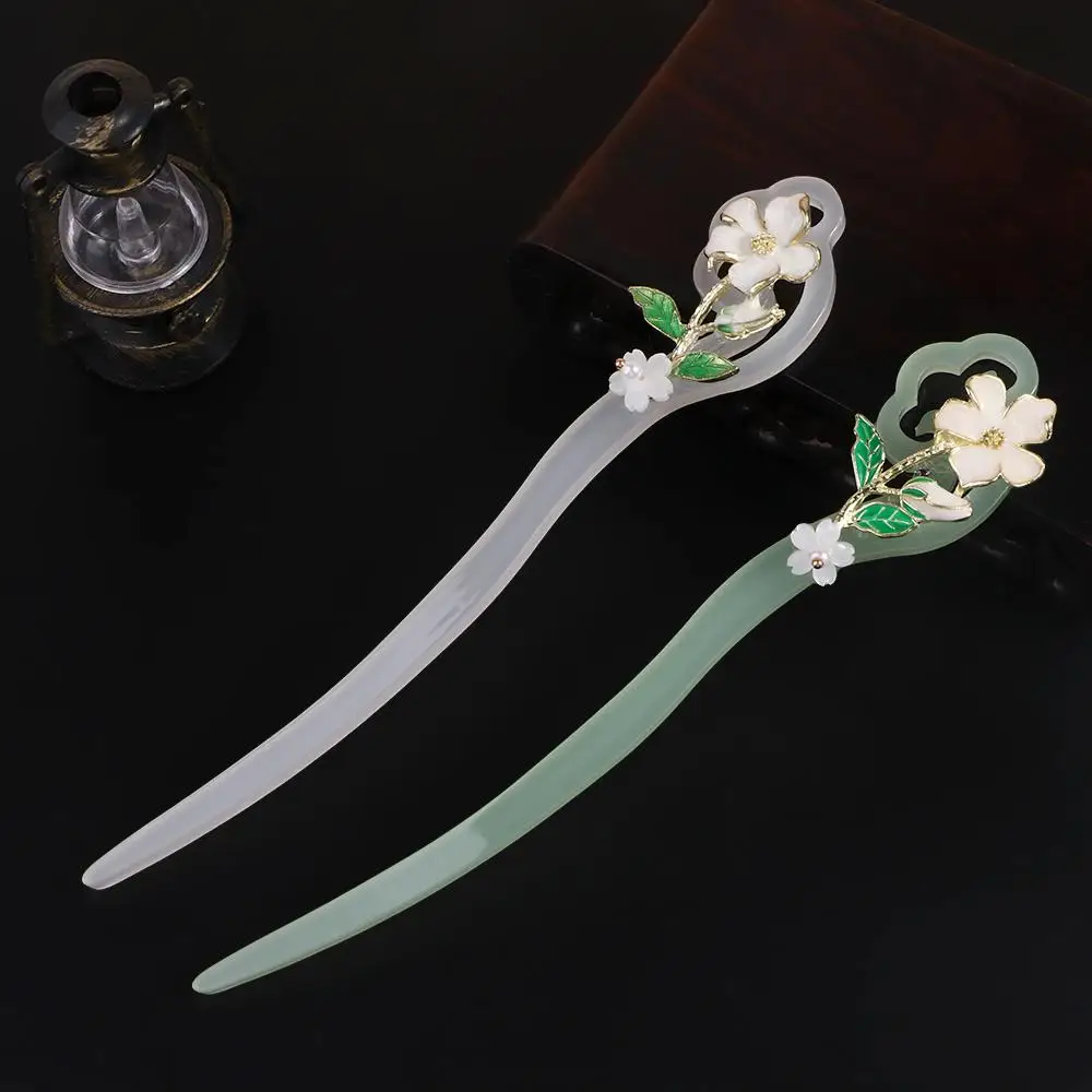 Chinese Ancient Style Flower Cloud Hair Sticks Women Exquisite Geometric Hairpin Hanfu Cheongsam Hair Accessories