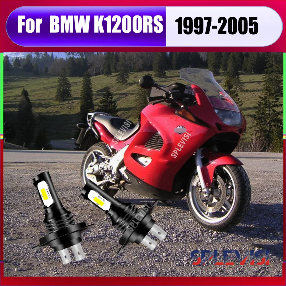 

2x H7 6000K White Motorcycle LED Headlights 1:1 Compatible fitment size For BMW K1200RS 1997 1998 1999 2000 2001 2002 2003-2005