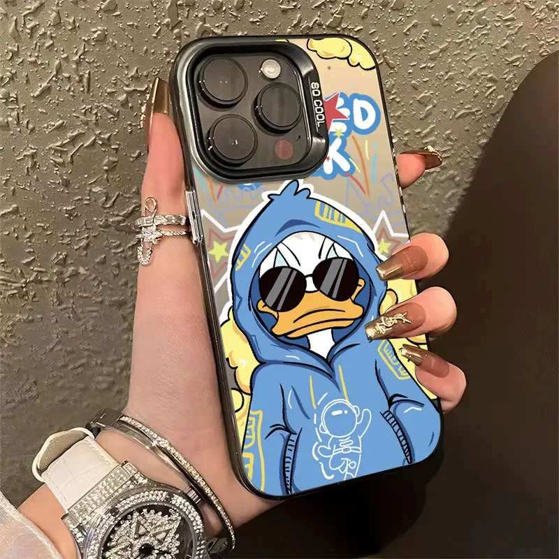 Cool Disney Donald Duck Partoon Phone Case For iPhone 16 15 14 13 12 11 Pro Max 7 8 Plus XR X XS MAX SE2 Soft Silicone Y2K Cover