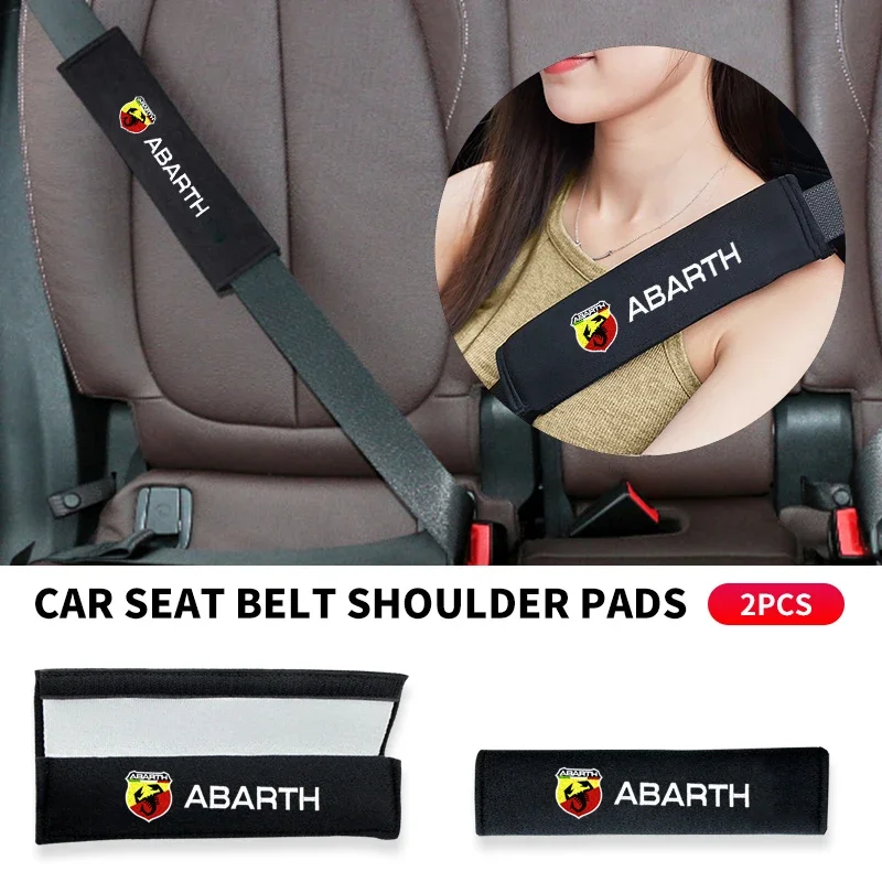 

2x Automobile Seat Belt Cover Car Styling Shoulder Protective Padding for abarth 695 595 500 competizione 124 Spider PUNTO