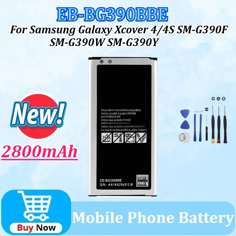 

Новый сменный аккумулятор EB-BG390BBE 2800 мАч для Samsung Galaxy Xcover 4/4S SM-G390F SM-G390W SM-G390Y с инструментами