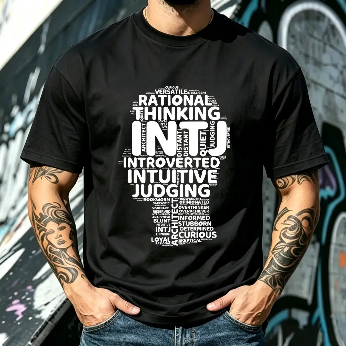 washed T Shirt INTJ Architect Funny Introvert Personality Relationship SweaT 19617 vintage Washed Casual Stylish fashion