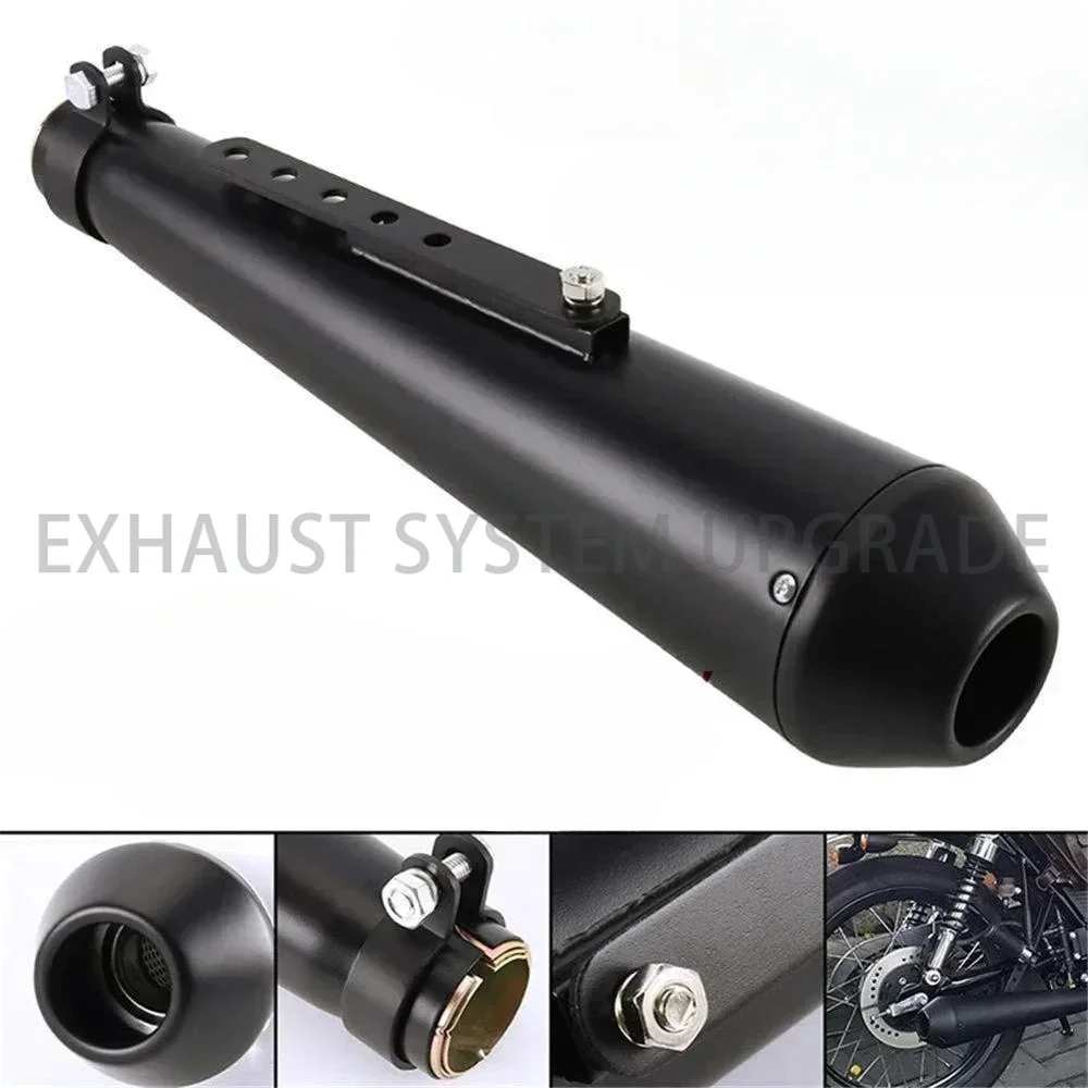 Retro Cafe Racer Motorcycle Exhaust Muffler Pipe Modified Tail System CG125 GN125 Cb400ss Sr400 EN125 XL883 1200 Universal