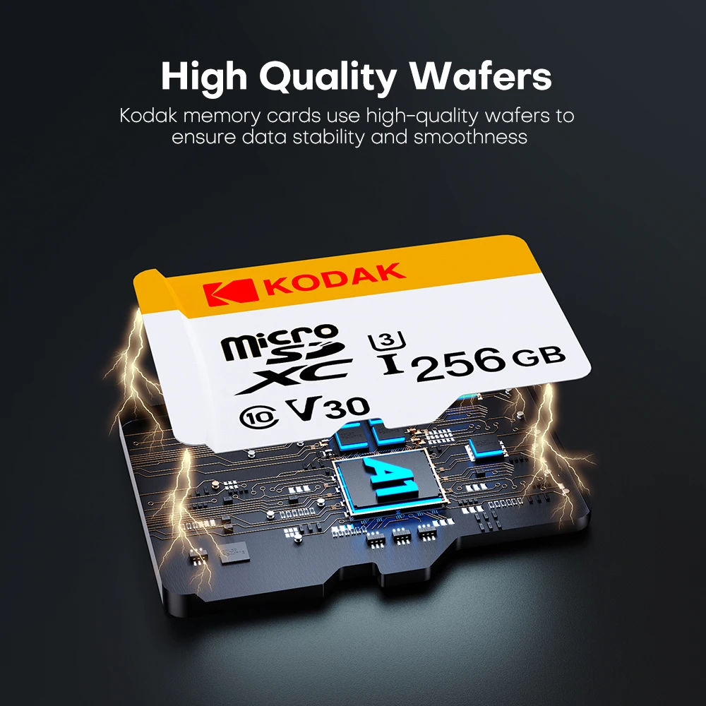 Kodak 100% оригинальная карта памяти Micro Sd 64 ГБ 128 ГБ SD-карта Micro SDXC Class10 флэш-карта 256 ГБ 32 ГБ SD-карта памяти для камеры