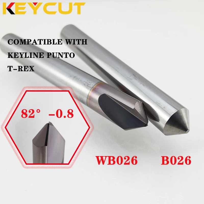 KEYLINE Milling Cutter HB026 Carbide D6 82° P-0.8 and Punto Tracer B026 for KESO 3000 - 8000 Aftermarket Locksmith Tools