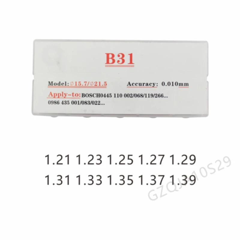 B11 B12 B13 B14 B15 B16 B21 B22 B23 B24 B25 B26 B27 B31 B42  B40 Common Rail Injector Adjusting Washer Shims Gasket Repair Kit