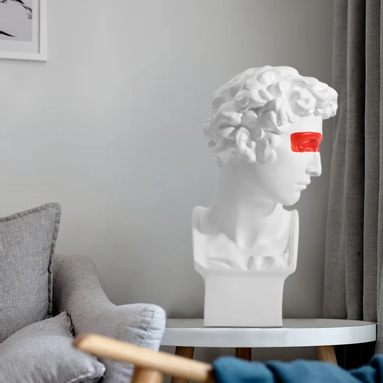 

Nordic Living Room Entryway Wine Cabinet TV Unit Partition Sculpture Decorative Ornament Modern Minimalist Office Resin Ornament