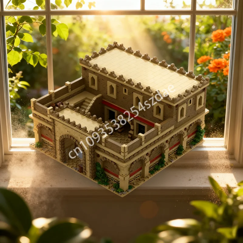 

5399 шт. MOC Age Empires Barracks Ближневосточная модель, строительные блоки, игрушка, конструкция, идея «сделай сам», образование, Рождественский подарок для детей