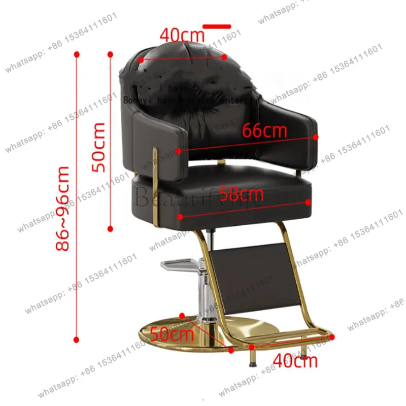 LJY Aesthetic Luxury Salon Chair Modern Nordic Fashionable Barber Chair Trendy Beauty Display Cadeira Manicure Hair Furniture