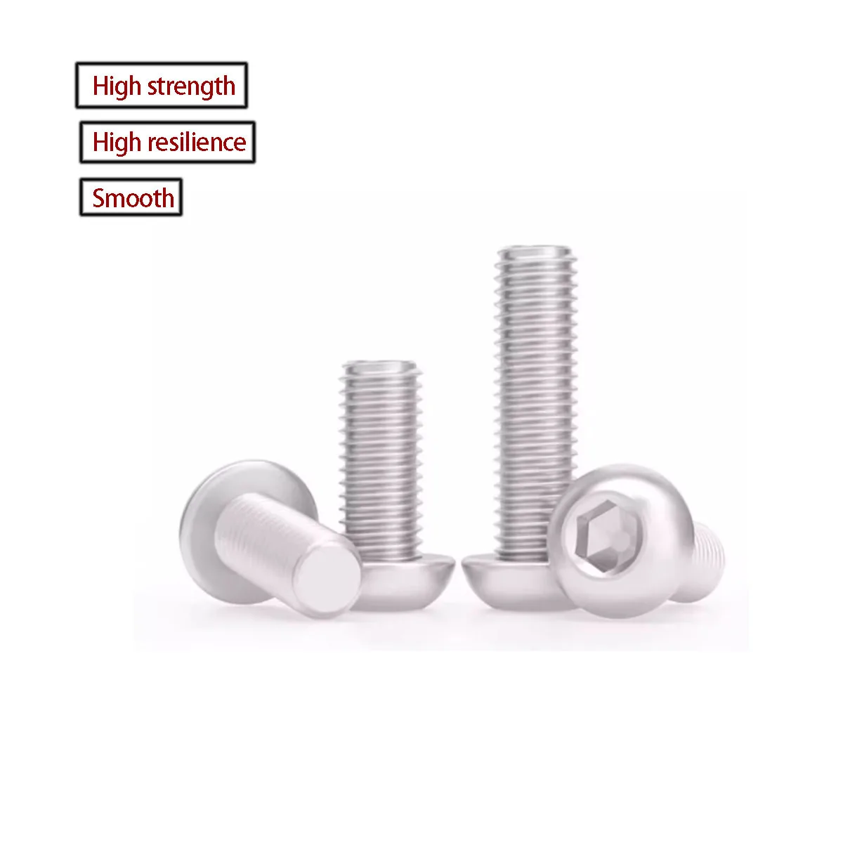 6061 Aluminum Alloy Half Round Head Hexagon Socket Screw/Aluminum Mushroom Head Bolt M3M4M5M6