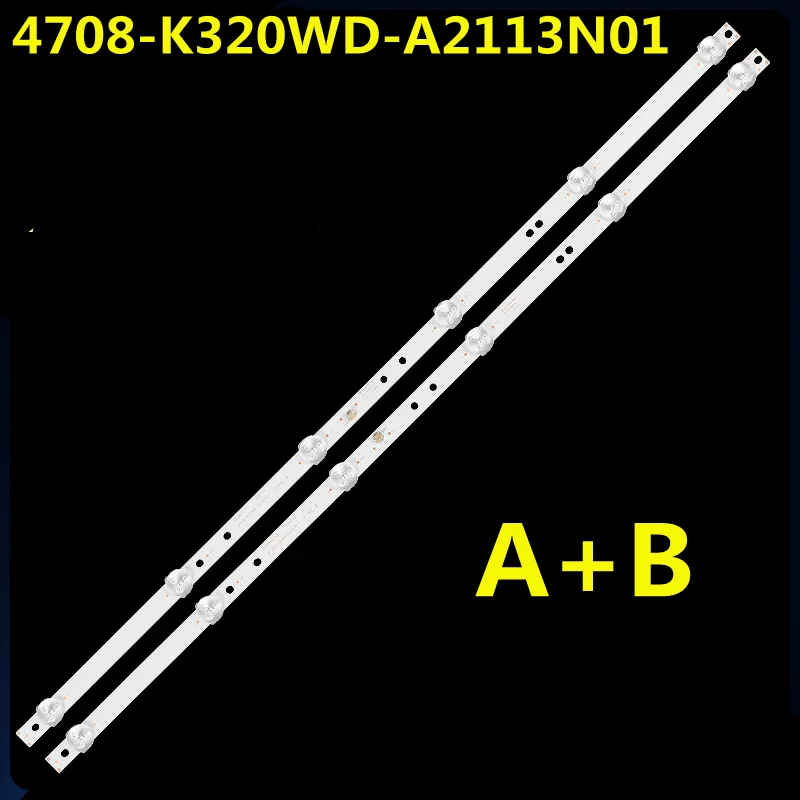 50kits LED Strip 6 lamp 4708-K320WD-A2113N01 A1113N11 K320WDX A1 A2 A B Type 32PHF5055/T3 32HHF5952/T3 TX-32FR250K 2T-C32ACSA