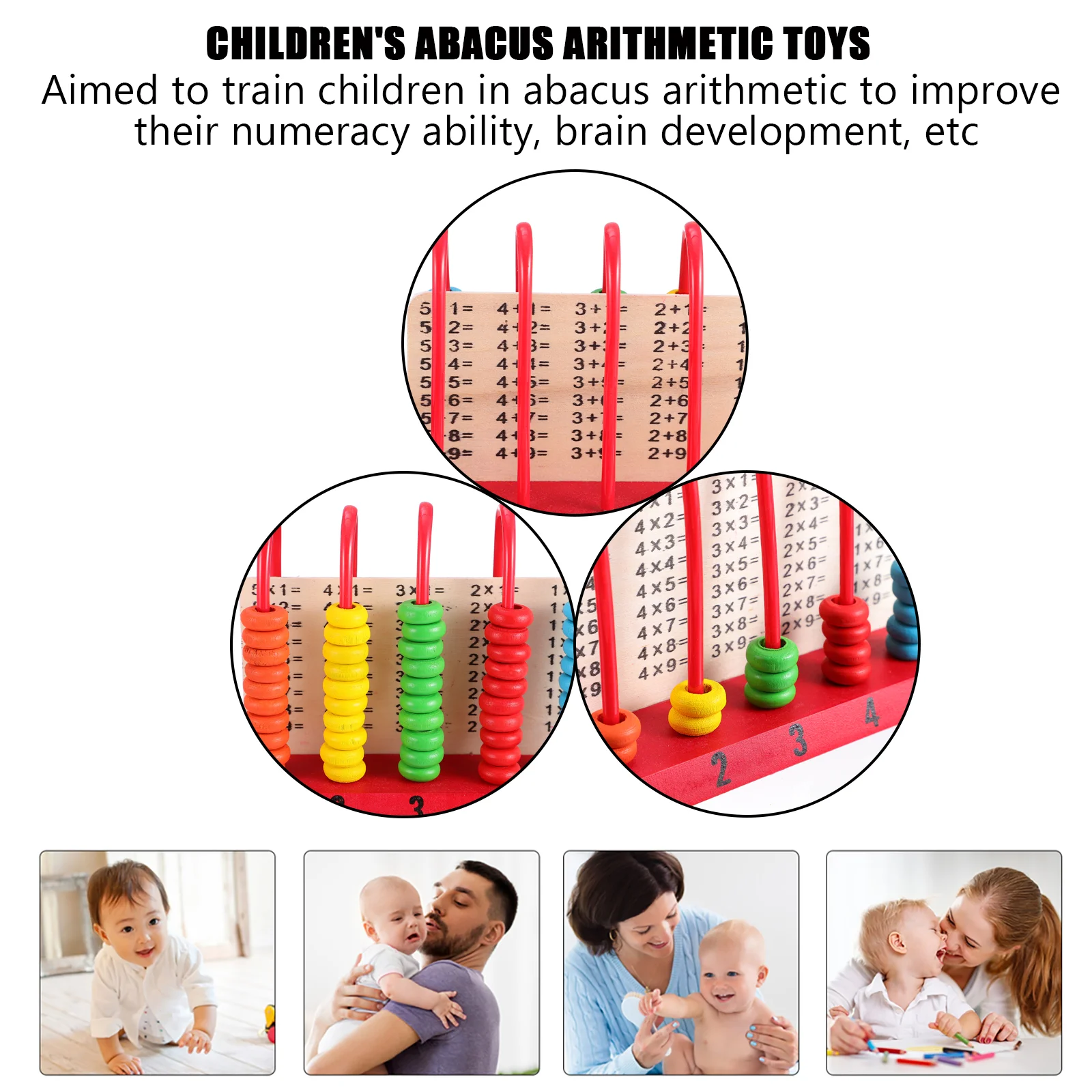 Kids Abacus Toy Counting Beads Calculation Wooden Educational Children Calculating