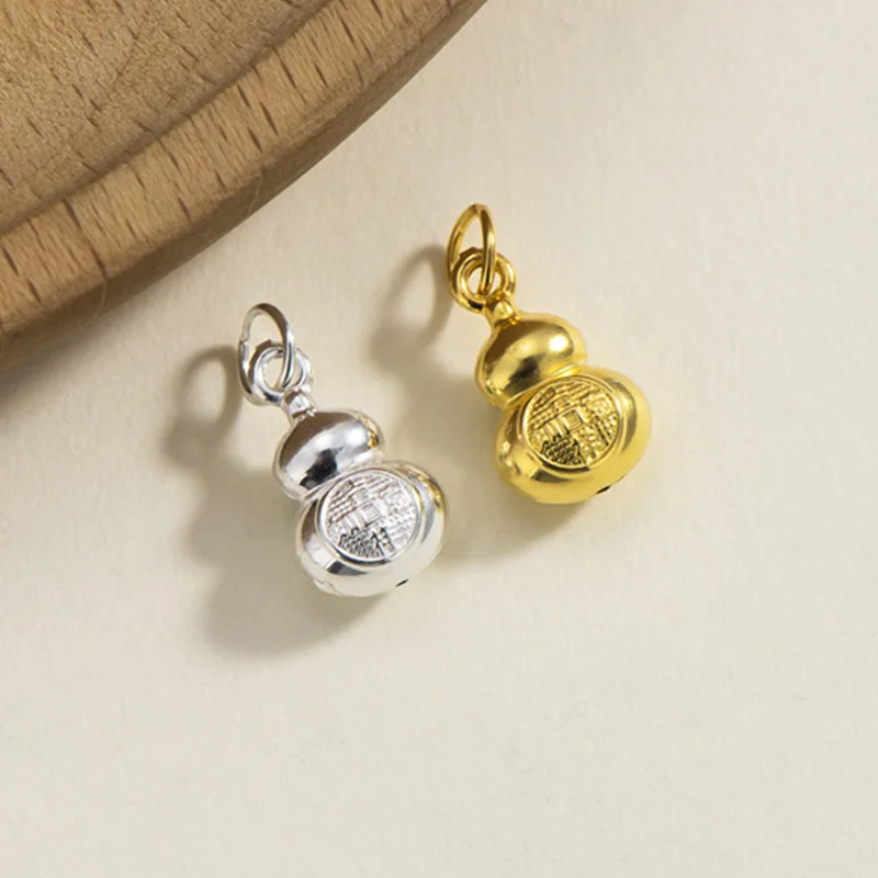 1pc/lot 925 Sterling Silver Chinese Lucky Calabash Charms Blessing Silver Pendants DIY Jewelry Necklace Bracelets Accessories