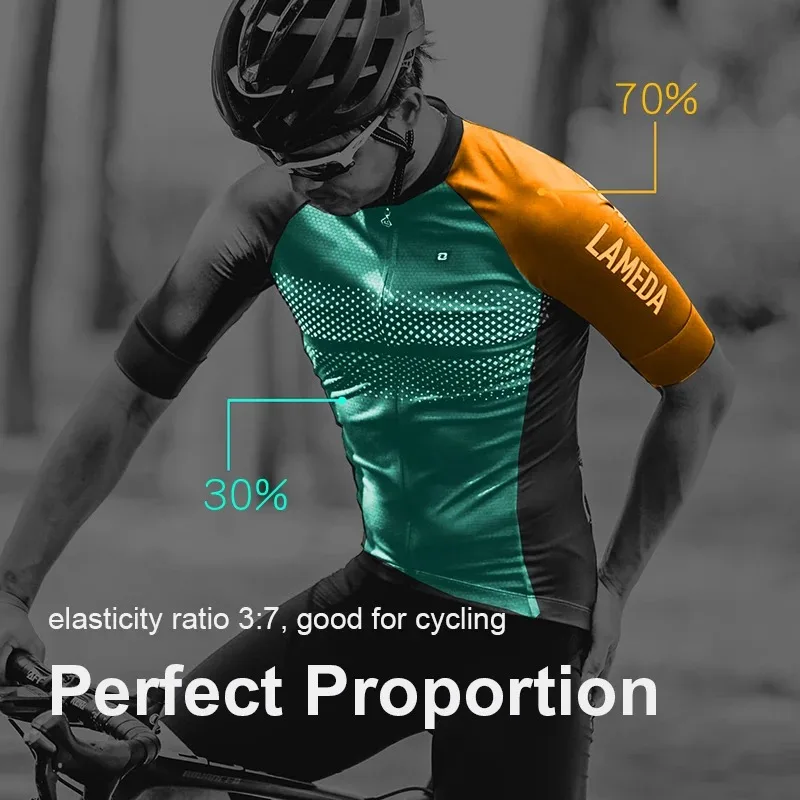 Lameda-Camiseta de ciclismo profesional para hombre y mujer, ropa transpirable de manga corta para bicicleta de montaña, ropa deportiva para verano