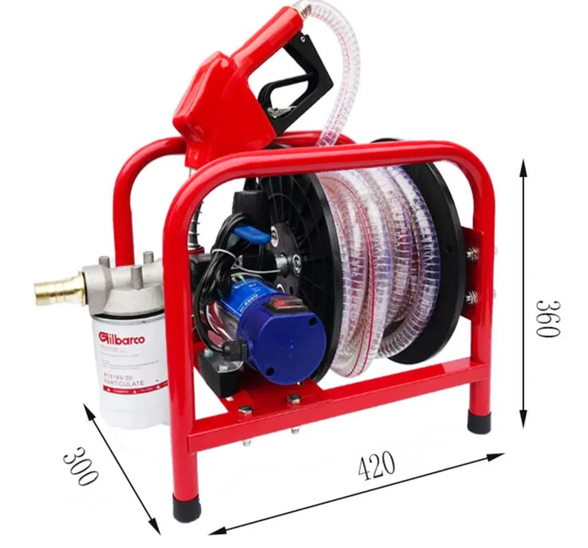 Diesel Electric Fuel Dispenser 12V/24V Fuel Pump Pumping Unit Self-Priming 380w Fuel Self-Sealing Gun Fuel Dispenser