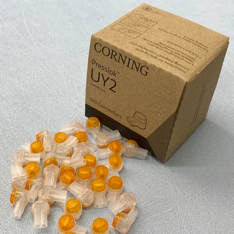 

100 PCS Genuine Origina CORNING UY2 Connectors Previous Presslok Butt Connectors UY2 Two Blade Telephone Wires Adapters