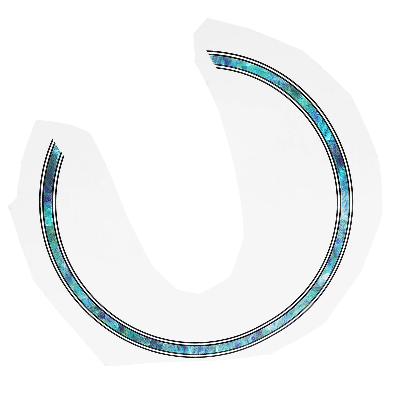 

Sky Blue Guitar Sound Hole Decoration 3D Self-Adhesive Rosette Inlaid Ring Sticker Easy Apply Removable Guitar Accessory Ukulele