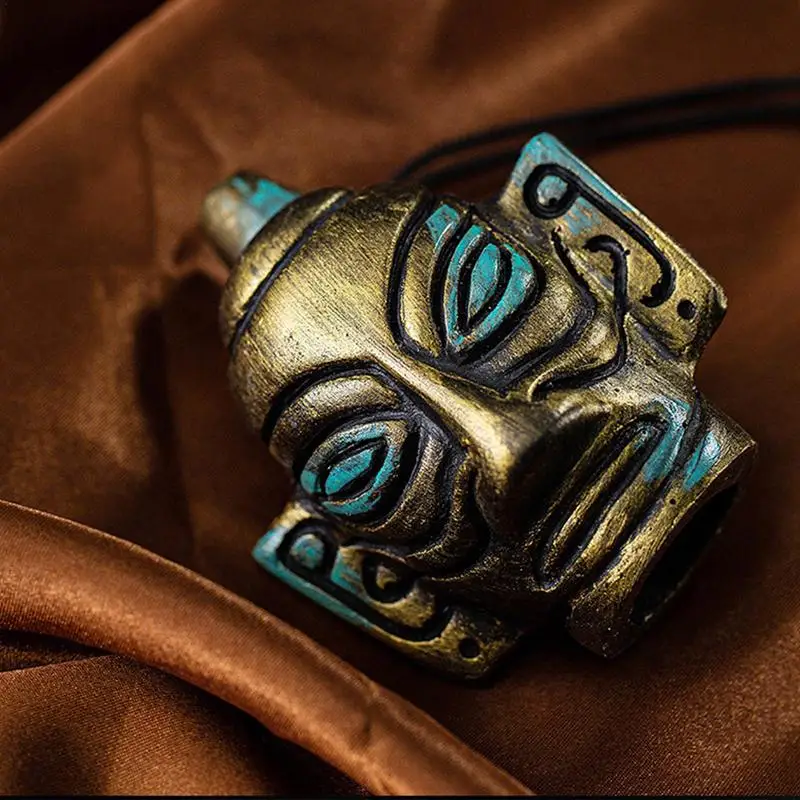 

Aztec Ghost Whistle Artware Whistle Ancient Bronze Prop Whistle Loud Sound Halloween Whistle For Desktop Home Decor