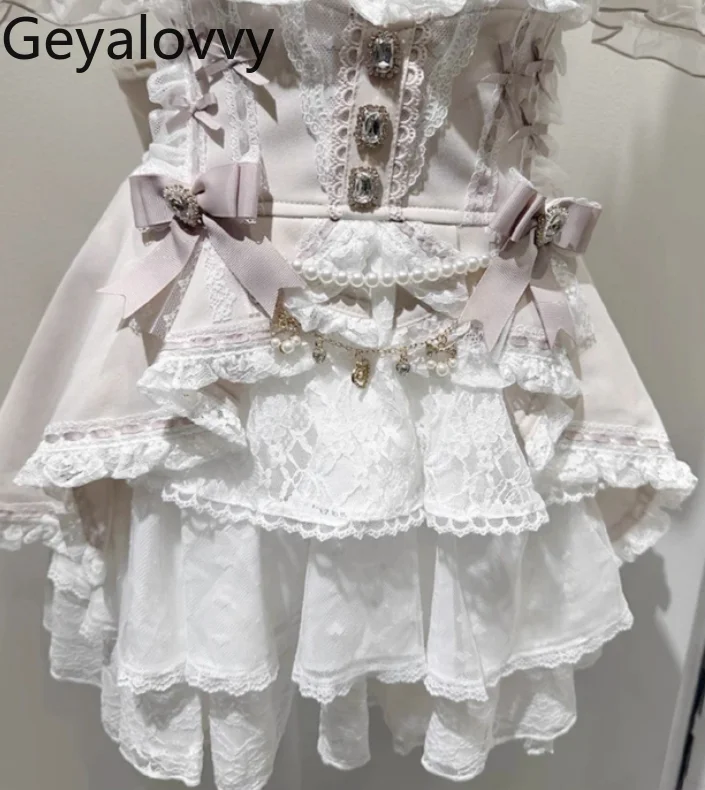 

Japanese Style Autumn Mass-Produced Slim High-Waisted Short Skirt Sweet Girls Gorgeous Slimming Ruffled Cake Half Skirts