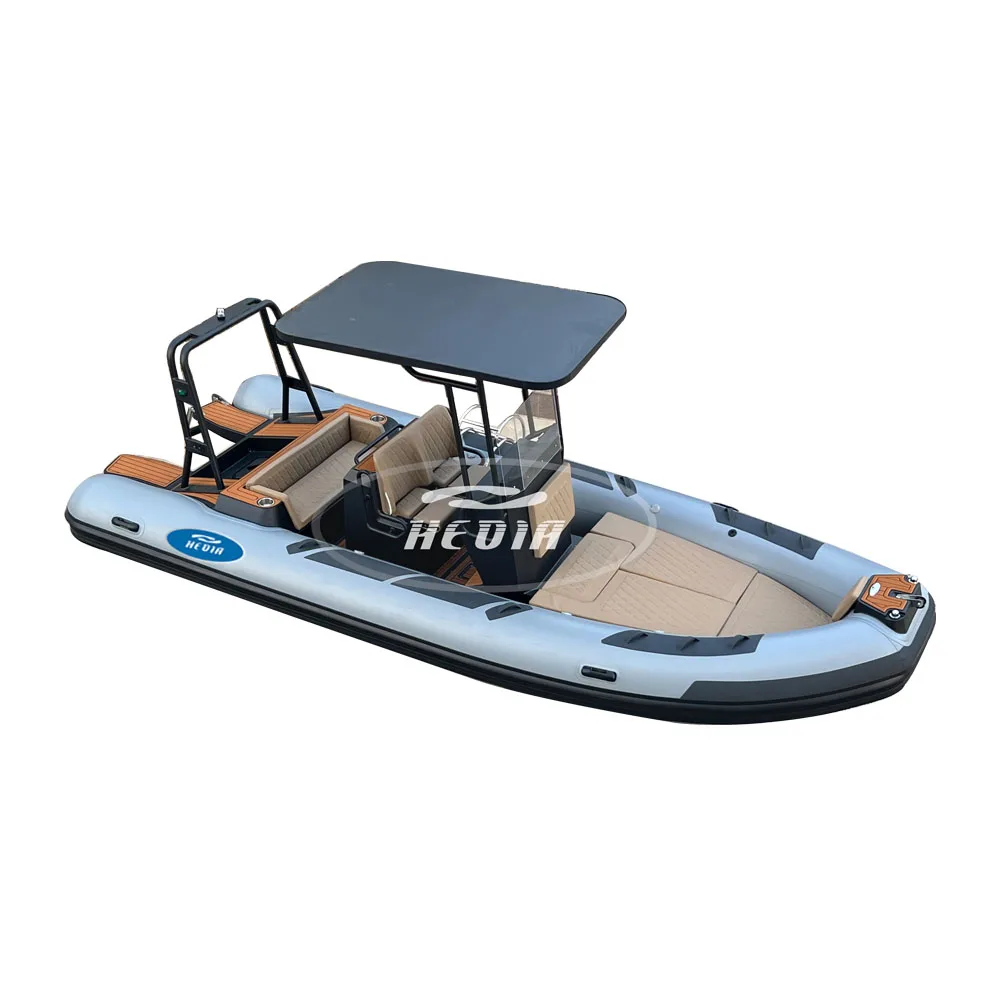 Aluminum Hull 19ft 580cm Luxury Inflatable Sport Rib Boat With Pvc Or Hypalon Tube For Sale